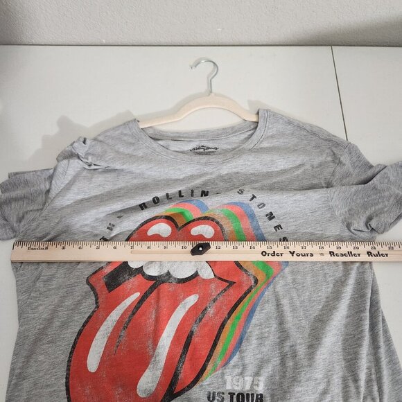 Rolling Stones Shirt Womens Large 12-14 Band Rock Graphic Tee Vintage Style - Picture 8 of 10